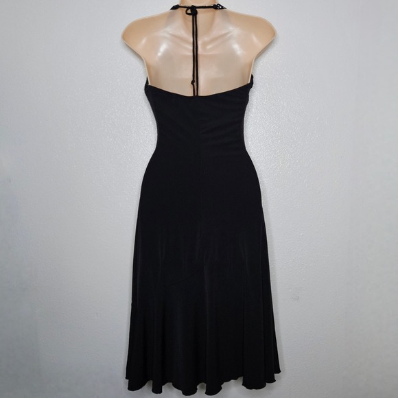 Ruby Rox Black Rhinestone Halter Dress - Picture 2 of 8